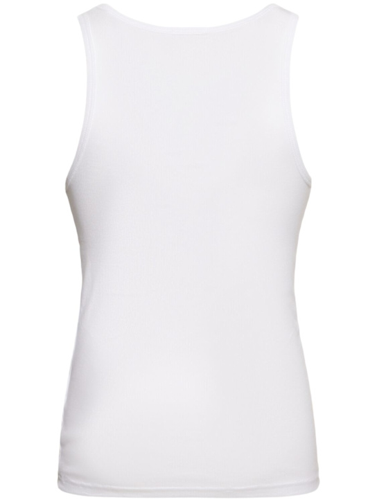 Tom Ford: Cotton & modal rib tank top - White - men_3 | Luisa Via Roma