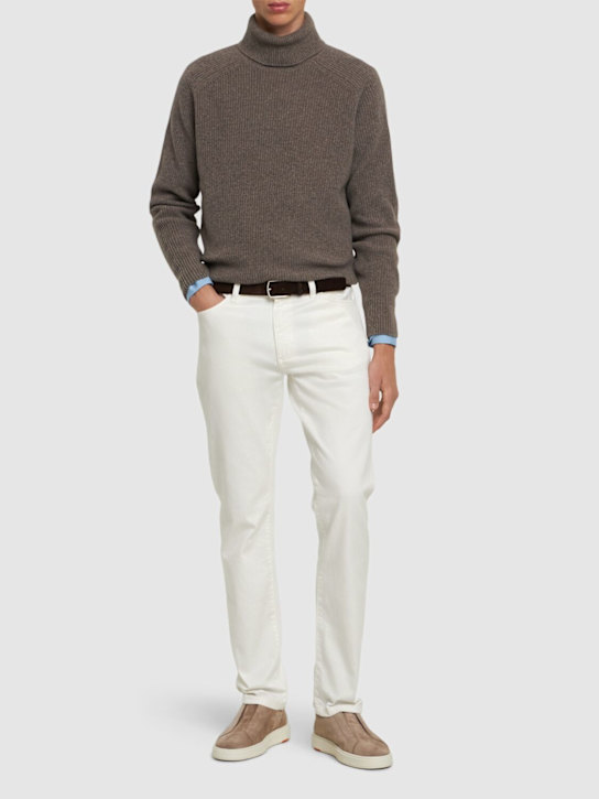 Zegna: Five pocket cotton pants - men_1 | Luisa Via Roma