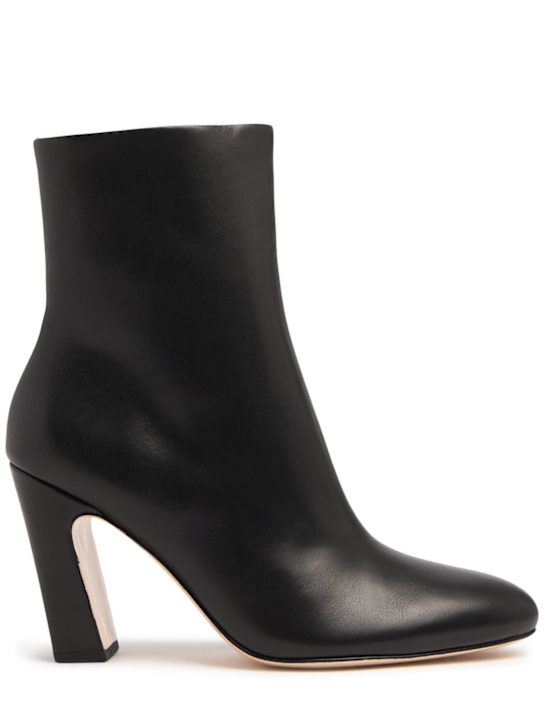 Studio Amelia: 90mm Cassidy leather ankle boots - women_0 | Luisa Via Roma