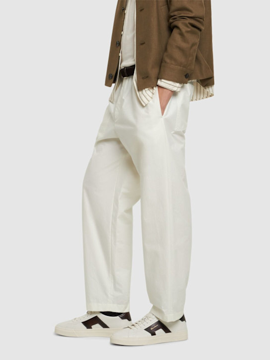 Santoni: Low top leather sneakers - men_1 | Luisa Via Roma