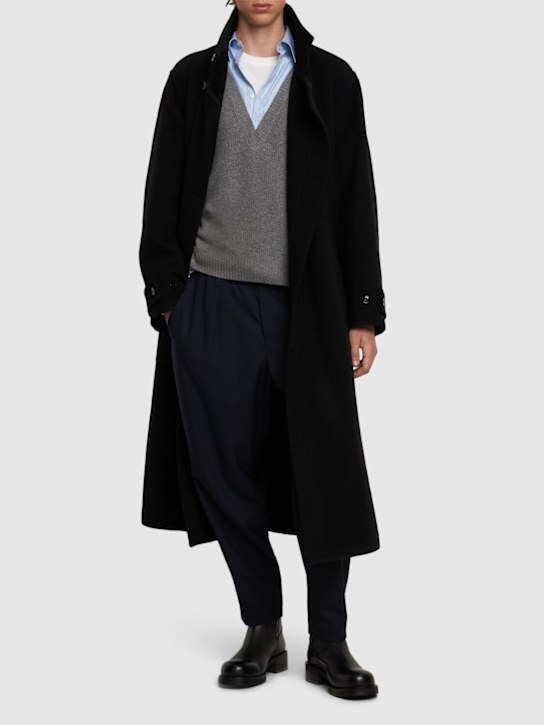 Marni: Tropical wool loose crop pants - men_1 | Luisa Via Roma