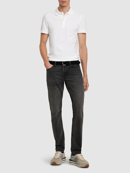 Tom Ford: Tennis cotton piquet polo - men_1 | Luisa Via Roma