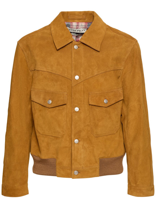 After Pray: Cowboy suede trucker jacket - men_0 | Luisa Via Roma