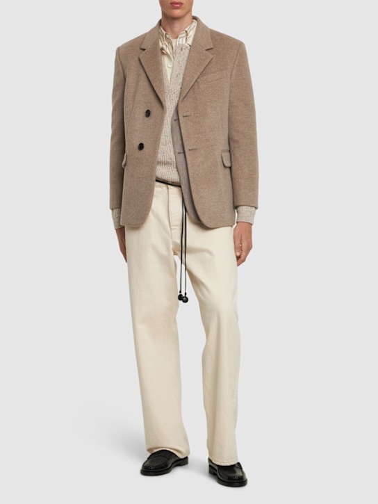 Dunst: Unisex layered heavy wool blend blazer - men_1 | Luisa Via Roma