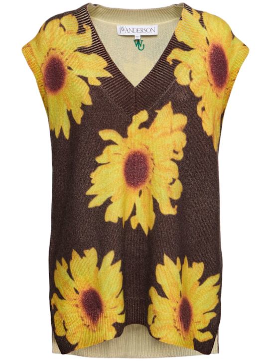 JW Anderson: Printed wool knit vest - women_0 | Luisa Via Roma