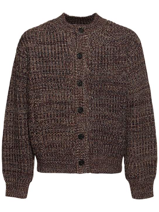 After Pray: Terre intarsia knit cardigan - men_0 | Luisa Via Roma