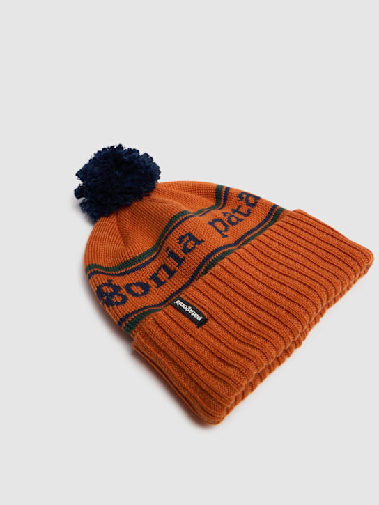 Patagonia: Recycled poly beanie w/ pompom - kids-boys_1 | Luisa Via Roma