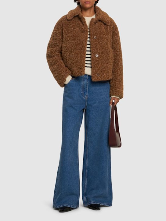 ASPESI: Zowi buttoned teddy short coat - women_1 | Luisa Via Roma