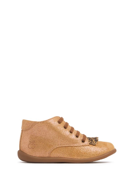 Pom D'api: Stand Up New Mex lace-up shoes - Light Brown - kids-boys_0 | Luisa Via Roma