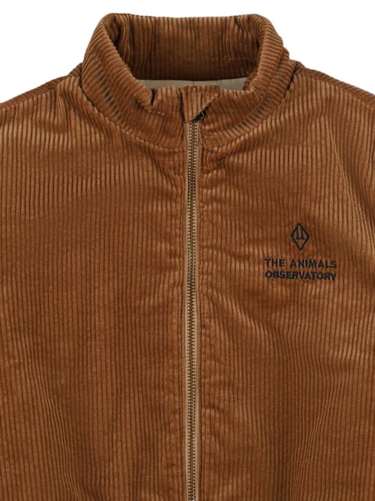 The Animals Observatory: Tiger コットンコーデュロイボンバージャケット - kids-girls_1 | Luisa Via Roma