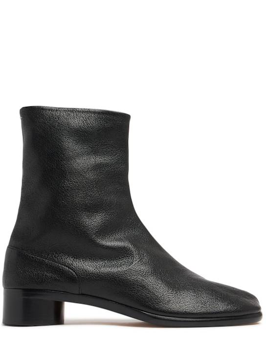 Maison Margiela: Stivaletti Tabi in pelle 30mm - Nero - men_0 | Luisa Via Roma
