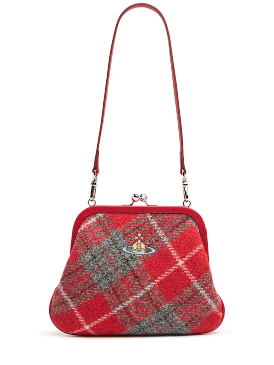 Vivienne Westwood: Vivienne tweed tartan clutch - women_0 | Luisa Via Roma