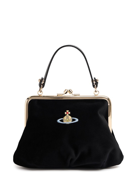 Vivienne Westwood: Granny Frame velvet top handle bag - women_0 | Luisa Via Roma