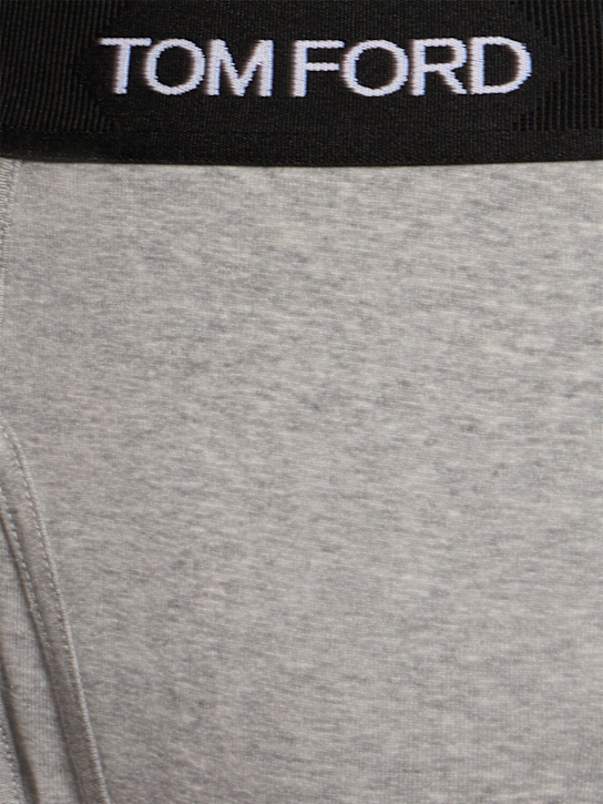 Tom Ford: Pack of 2 cotton briefs - Grey - men_2 | Luisa Via Roma