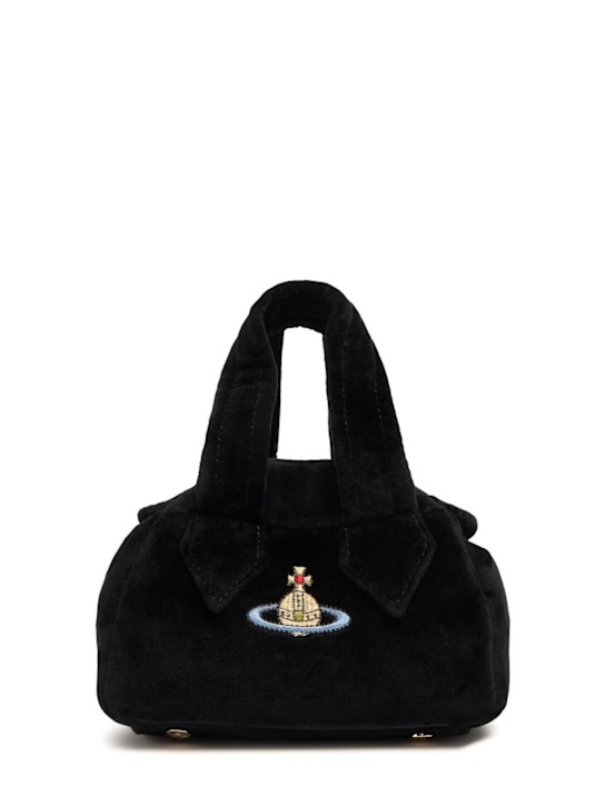 Vivienne Westwood: Mini Archive velvet top handle bag - women_0 | Luisa Via Roma