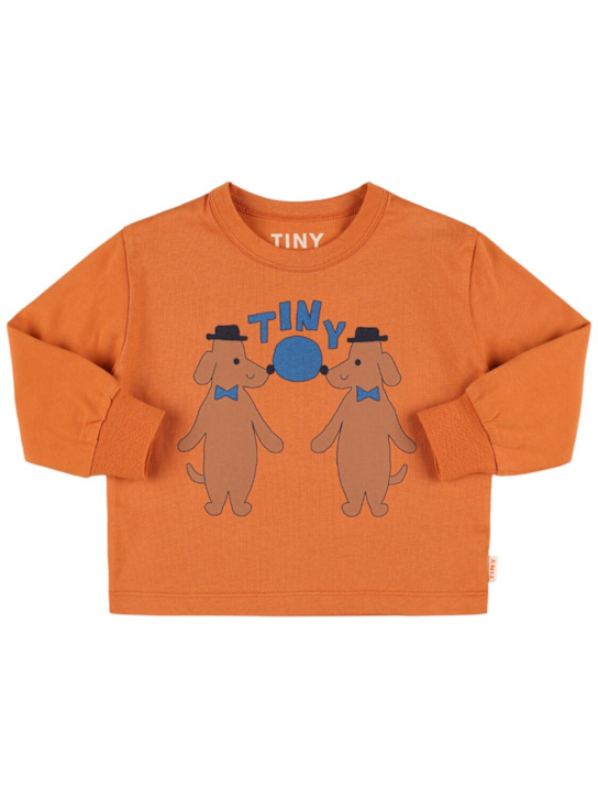 Tiny Cottons: Printed organic cotton t-shirt - kids-girls_0 | Luisa Via Roma