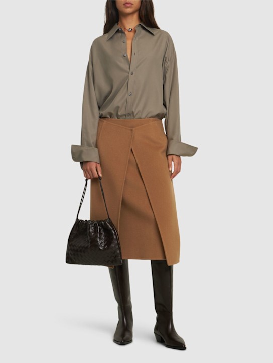 Carven: Wool midi skort - women_1 | Luisa Via Roma