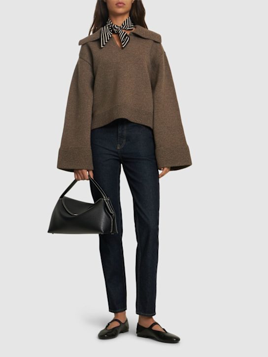 Toteme: Low waist tapered denim jeans - women_1 | Luisa Via Roma