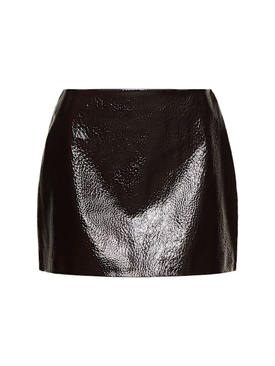 The Frankie Shop: Mary crackled faux leather mini skirt - women_0 | Luisa Via Roma