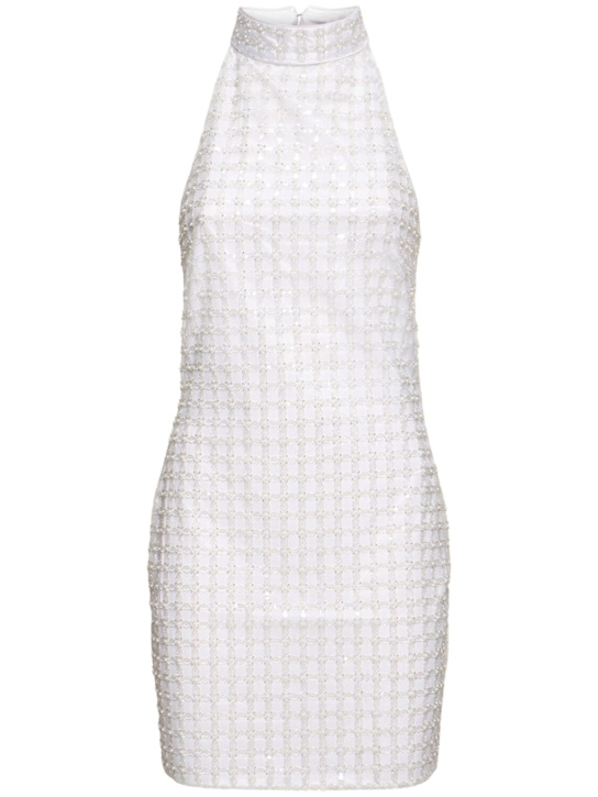 Rotate: Beaded halter neck mini dress - women_0 | Luisa Via Roma