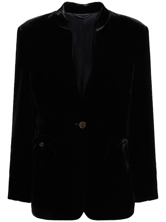 Blazé Milano: Afterglow Anywhere velvet blazer - women_0 | Luisa Via Roma