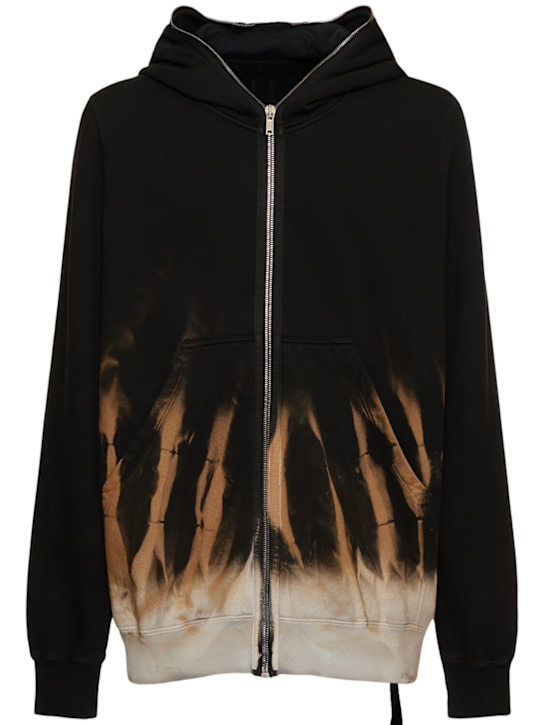 Rick Owens DRKSHDW: Felpa Jumbo Gimp con zip - Black/Terra - men_0 | Luisa Via Roma