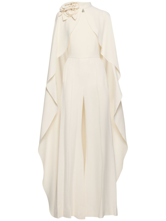 Elie Saab: Flared cady jumpsuit - women_0 | Luisa Via Roma