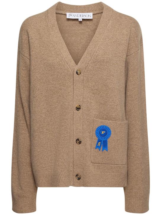 JW Anderson: Rosette patch pocket cardigan - women_0 | Luisa Via Roma