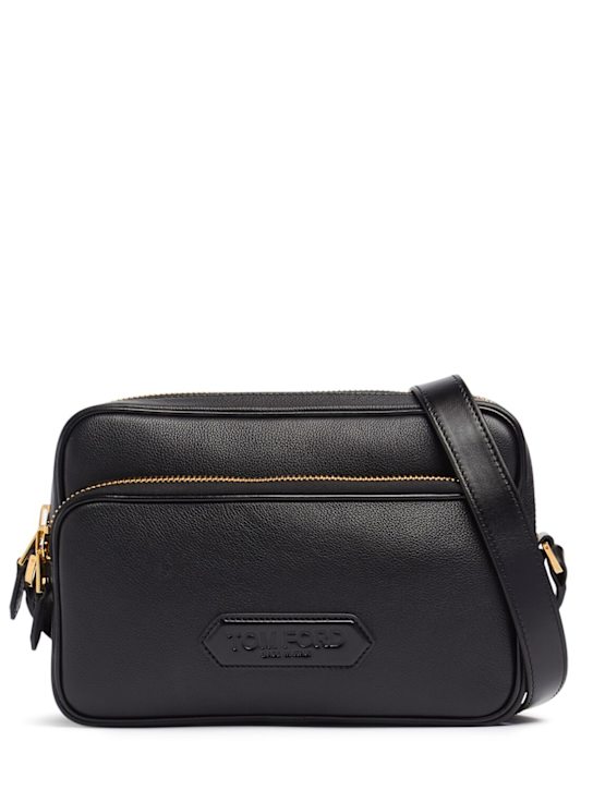 Tom Ford: Smooth leather messenger bag - men_0 | Luisa Via Roma