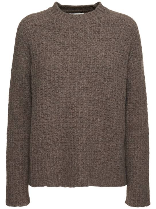 Loulou De Saison: Isabela wool blend crewneck sweater - women_0 | Luisa Via Roma
