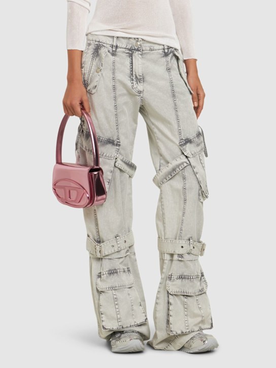 Diesel: 1DR metallic leather shoulder bag - women_1 | Luisa Via Roma