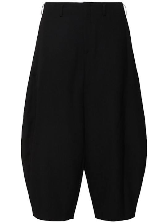 Comme des Garçons Homme Plus: Wool gabardine medium waist pants - men_0 | Luisa Via Roma