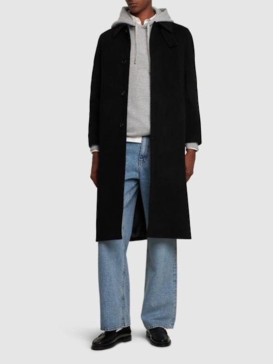 Dunst: Unisex belted wool mac coat - men_1 | Luisa Via Roma