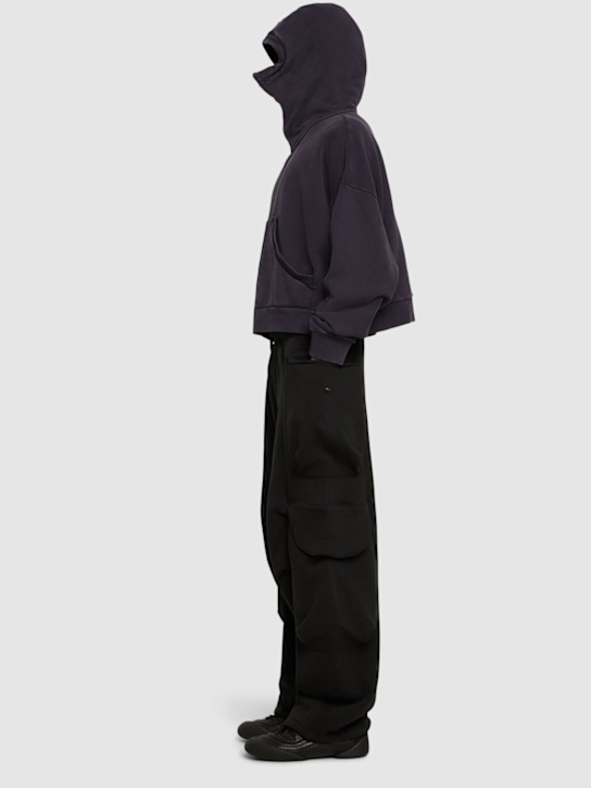 Entire Studios: Washed cotton full-zip hoodie - Blue - men_1 | Luisa Via Roma