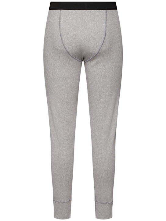 Tom Ford: Stretch cotton leggings - Grey - men_4 | Luisa Via Roma