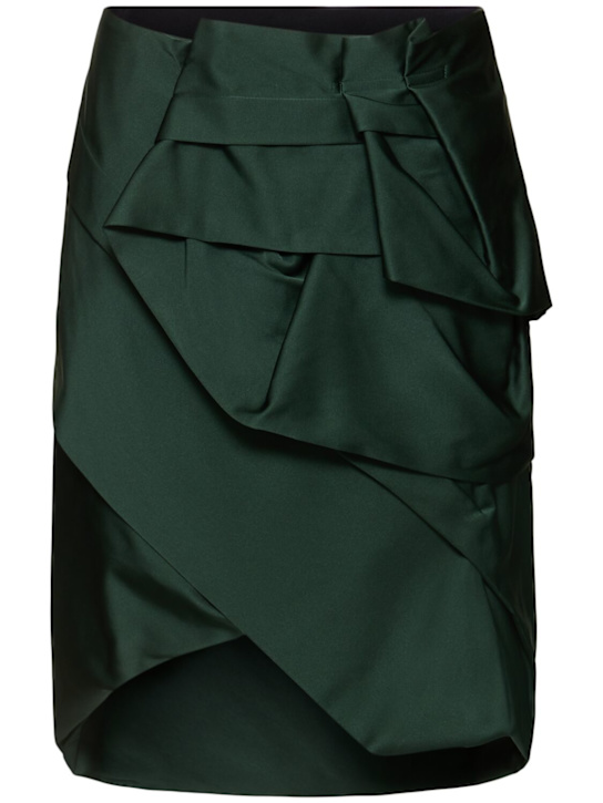Dries Van Noten: Sispy satin midi skirt - Green - women_0 | Luisa Via Roma
