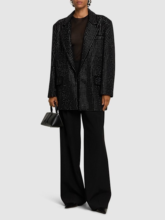 Giuseppe Di Morabito: Blazer in misto lana con decorazioni - Nero - women_1 | Luisa Via Roma