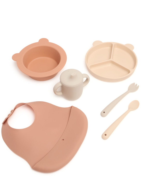 Liewood: シリコン食器セット - ピンク - kids-girls_0 | Luisa Via Roma
