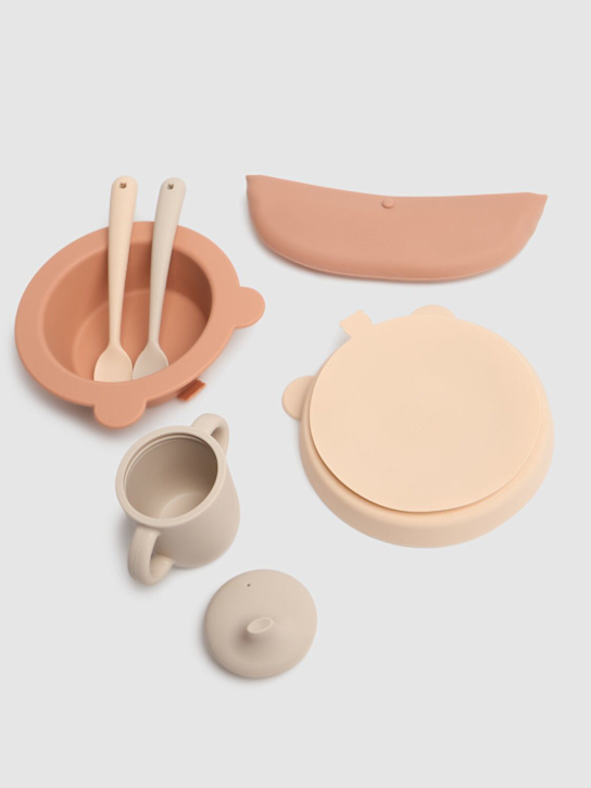 Liewood: シリコン食器セット - ピンク - kids-girls_1 | Luisa Via Roma