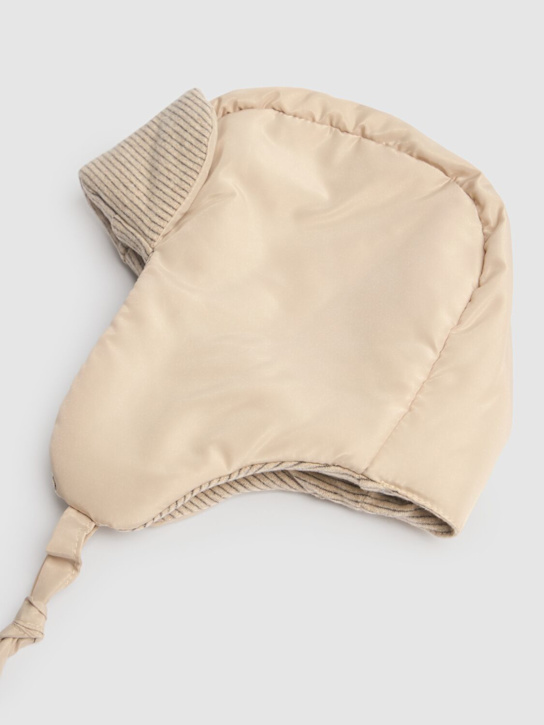 1 + IN THE FAMILY: Poly padded hat w/laces - Beige - kids-boys_1 | Luisa Via Roma