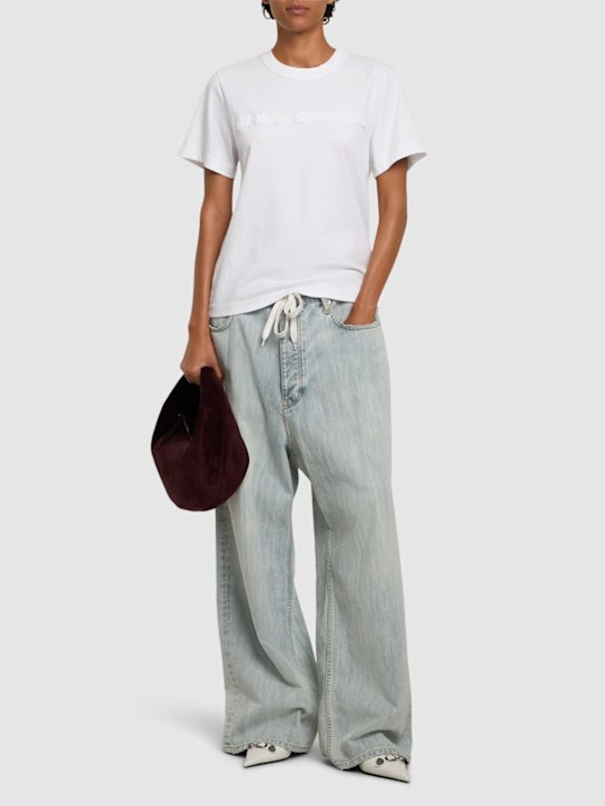 Marc Jacobs: Logo棉质平纹针织T恤 - women_1 | Luisa Via Roma