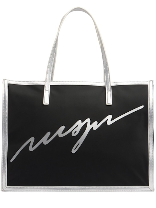 MSGM: Borsa in nylon stampato - kids-girls_0 | Luisa Via Roma