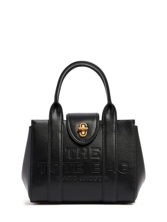 Marc Jacobs: Borsa The Mini Turnlock Tote in pelle - women_0 | Luisa Via Roma