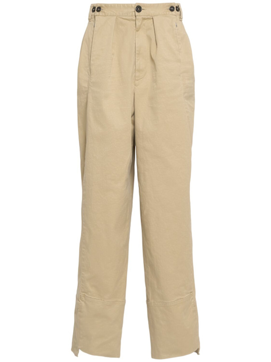 Dsquared2: L.A. Easy cotton twill wide pants - women_0 | Luisa Via Roma