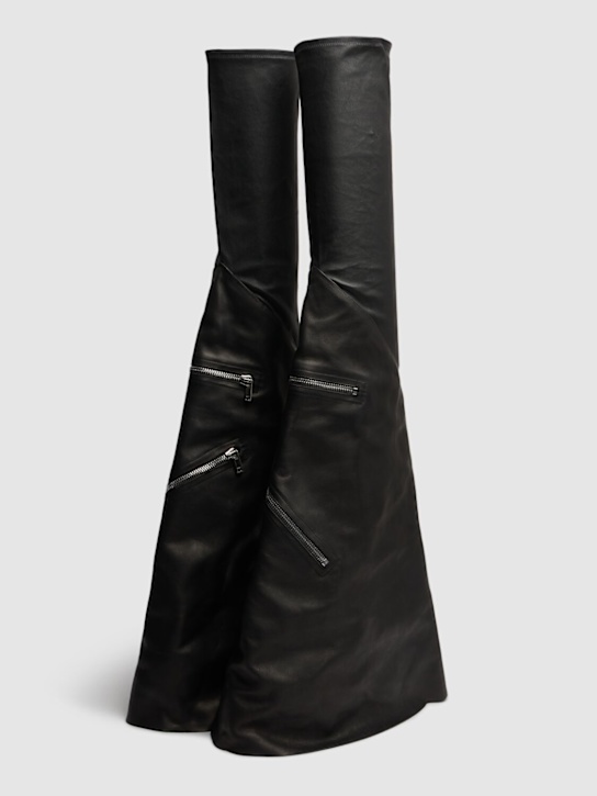 Rick Owens: Cargowedge leather boots - men_1 | Luisa Via Roma