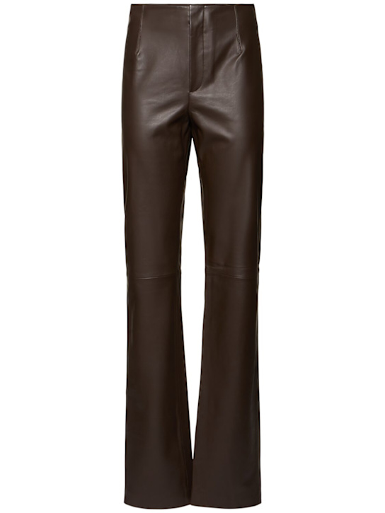 The Frankie Shop: Ziggys long leather pants - women_0 | Luisa Via Roma