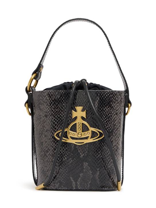 Vivienne Westwood: Daisy embossed leather bucket bag - women_0 | Luisa Via Roma