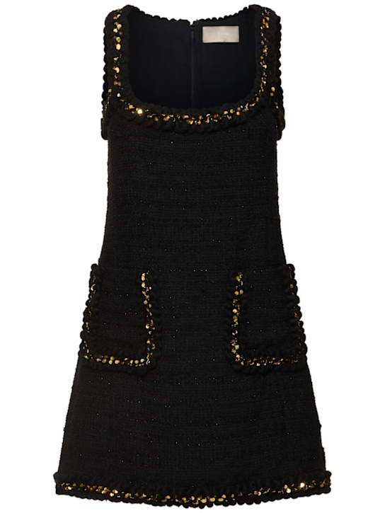 Elie Saab: Embroidered tweed short dress - women_0 | Luisa Via Roma