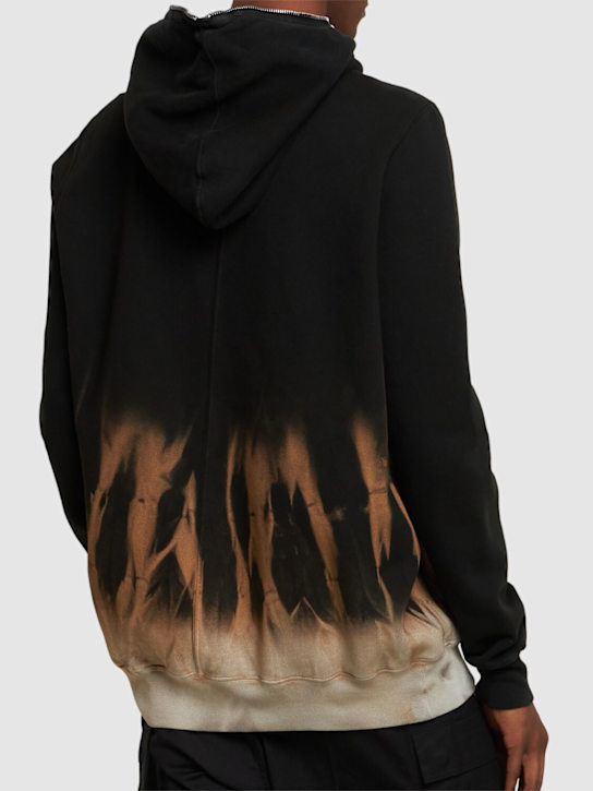 Rick Owens DRKSHDW: Jumbo Gimp zipped sweatshirt - Black/Terra - men_2 | Luisa Via Roma
