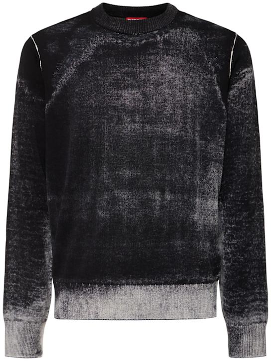 Diesel: K-Larence-B crewneck knit sweater - men_0 | Luisa Via Roma